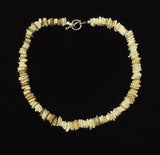 Designer Shell Necklace Toggle Clasp 13-in Ivory/Earthtones -- New