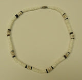 Designer Shell Necklace Barrel Clasp 18-in Ivory/Earthtones -- New