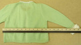 Trish Scully Girls Sweater Set with Pearls 12m Toddler Green/White -- Used