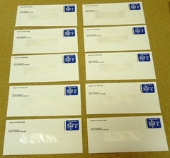 USPS Scott UO76 UO78 E & 25c Envelopes Official Business Mail Lot of 20 Blue -- New