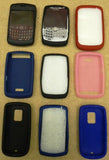 Standard Silicone Skin Cases For Blackberry HTC Smartphones 9 Count Multicolor -- Used