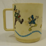 Deka Disney Micky Mouse and Friends Plastic Coffee Mug Donal Duck Goofy -- Used