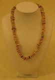 Designer Shell Necklace Barrel Clasp 18-in Earthtone -- New