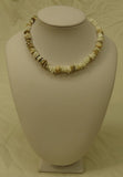 Designer Shell Necklace Toggle Clasp 13-in Ivory/Earthtones -- New