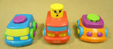 Fisher-Price Babys Traffic Set of 3 Fire Truck Mail Van Car -- Used