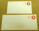 USPS Scott U537 2c Envelope Washington Lot of 2 Red -- New