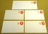 USPS Scott U538 2c Envelope 2c Surcharge Washington Lot of 5 Red -- New
