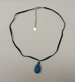 Designer Turquoise Necklace Lobster Claw Clasp Adjuster Chain 16-18-in -- New