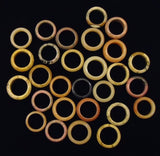 Designer Stone Rings Qty 28 Sizes 4-1/2 to 7-1/2 Variety of Colors -- New