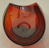 Red Glass Art 17in x 9in x 6in
