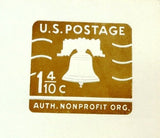 USPS Scott U547 1-1/4c Liberty Bell Authorized Non Profit Envelope Lot of 7 -- New