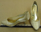 Coloriffics Womens High Heel Shoes Size 7M Glitter Gold -- Used