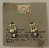 Designer Clip-on Drop Dangle Earrings Silver/Black Qty 7 Pairs -- New