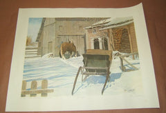 Winter Scene Print B. Liaskas 19/25 25”x 19”