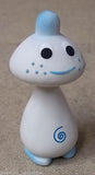 Squeaky Toy Doll 5in Tall Rubber White/Blue -- Used