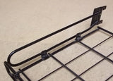Heavy Duty Wire Shelves 24in x 13in Lot of 2 Industrial Strength Black Steel -- Used
