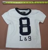 LOGG H&M Boys T Shirt 12-24m Toddler White #8 L&9 -- Used