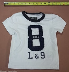 LOGG H&M Boys T Shirt 12-24m Toddler White #8 L&9 -- Used
