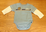Place Long Sleeve One-piece Boys 3-6M Infant Cotton Blue/White Bulldogs EST 1989 -- Used