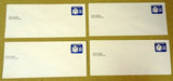 USPS Scott UO74 22c Envelope Official Business Lot of 4 Blue -- New