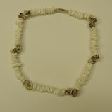Designer Shell Necklace Barrel Clasp 18-in Ivory/Earthtones -- New