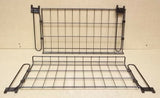 Heavy Duty Wire Shelves 24in x 13in Lot of 2 Industrial Strength Black Steel -- Used