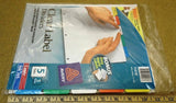 Avery 11406 Clear Label Dividers 5 Tabs 5 Sets Laser Ink Jet -- New