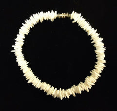 Designer White Shell Bracelet Barrel Clasp 10-in Bright White -- New