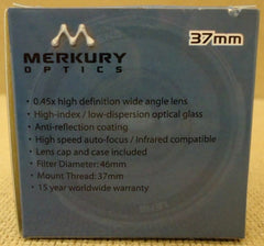Merkury Optics CL-37WS 37mm High Definition 0.45x Wide Angle Lens -- New