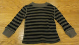 Place Authentic Sportswear Long Sleeve Shirt Boys 18M Toddler Black/Gray Stripes -- Used