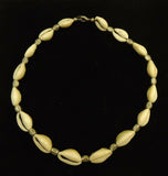 Designer Sea Shell Necklace Lobster Claw Clasp 18-in Ivory/Earthtones -- New