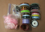 Designer Ribbon Partial Rolls Lot of 20 Multicolor -- New