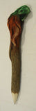 Handmade Carved Iguana Raw 8-in Stick Wood Pencil -- New