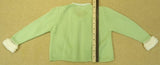 Trish Scully Girls Sweater Set with Pearls 12m Toddler Green/White -- Used