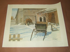 Winter Scene Print B. Liaskas 19/25 25”x 19”