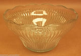 Glass Punch Bowl 12 1/2in x 12 1/2in x 7in