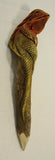 Handmade Carved Iguana Raw 8-in Stick Wood Pencil -- New