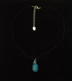 Designer Turquoise Necklace Lobster Claw Clasp Adjuster Chain 16-18-in -- New