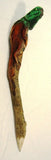 Handmade Carved Iguana Raw 8-in Stick Wood Pencil -- New