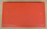 Commercial Grade Food Pan Full Size 21in x 13in Red Enamel Stainless Steel -- Used