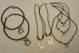Designer Necklaces Lot of 7 Several Styles Black/Silver/White -- New