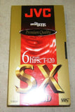 JVC T-120SXB VHS Tape 6 hours EP Mode Premium Quality SX Gold 120 -- New
