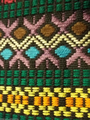 Embroidered Cloth 34inx 104in Black Multicolored B