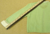 Trish Scully Girls Sweater Set with Pearls 12m Toddler Green/White -- Used