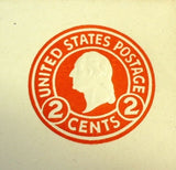 USPS Scott U429 2c Envelopes Die 7 Washington Carmine Legal Size -- New