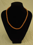 Designer Shell Necklace Barrel Clasp 18-in Orange/Ivory -- New
