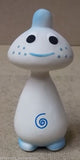 Squeaky Toy Doll 5in Tall Rubber White/Blue -- Used