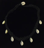 Handmade Hemp Macrame Necklace With Shells 18-in Black -- New