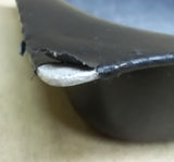 Commercial Grade Food Pan Half Size 13in x 11in x 2.75in 4qt Black Enamel Stainless Steel -- Used