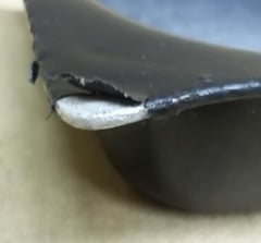 Commercial Grade Food Pan Half Size 13in x 11in x 2.75in 4qt Black Enamel Stainless Steel -- Used